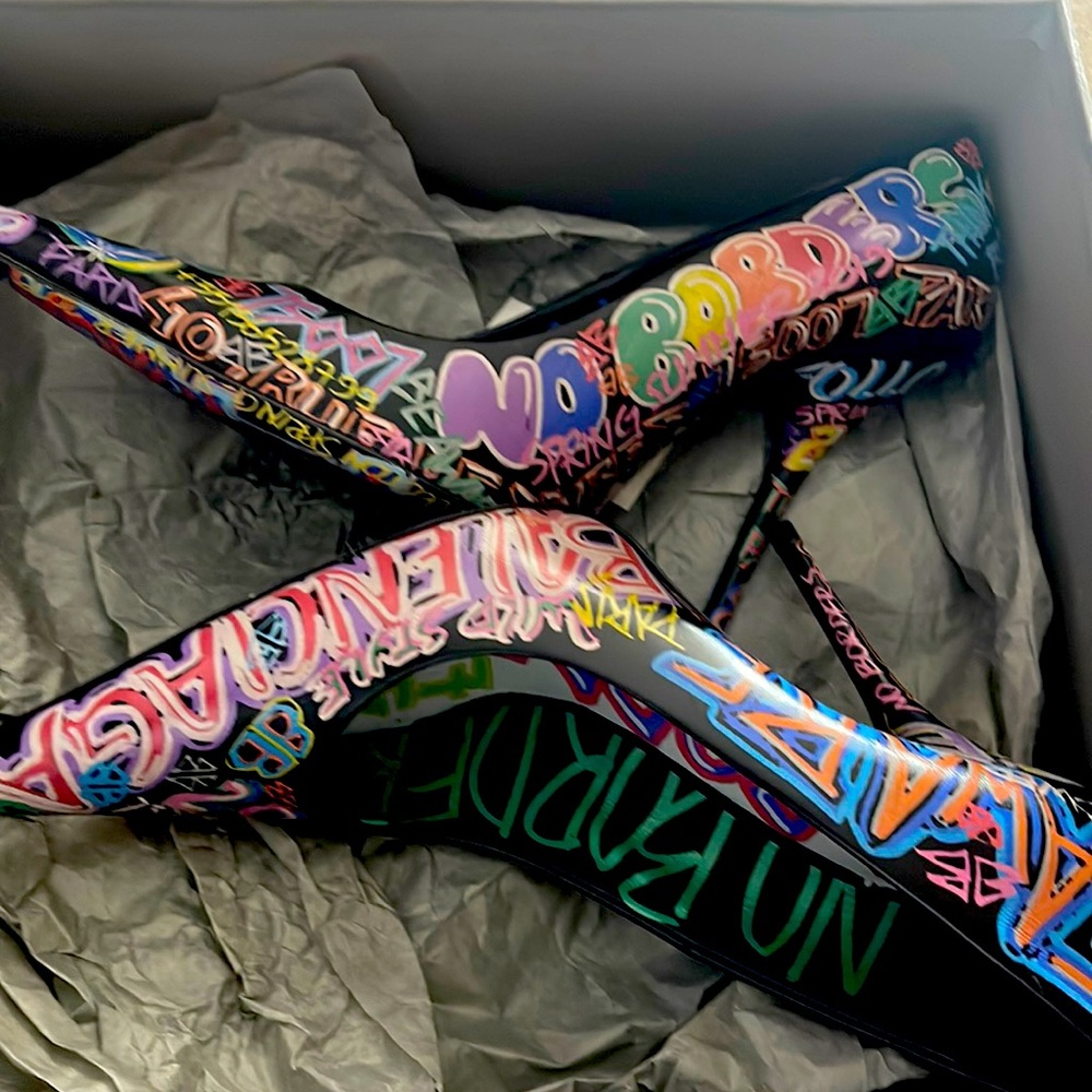 Balenciaga multicolor garfity heels